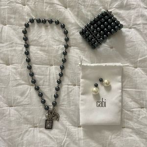 Cabi black pearl jewelry bundle. New, never worn. 3 pieces included.